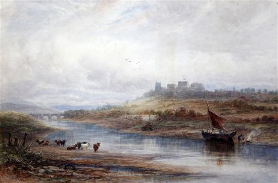 James Orrock (1829-1913) Lancaster Castle 18.5 x 29.5in.